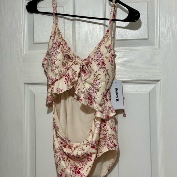 Hurley new swimsuit pink floral size L - Picture 4 of 4